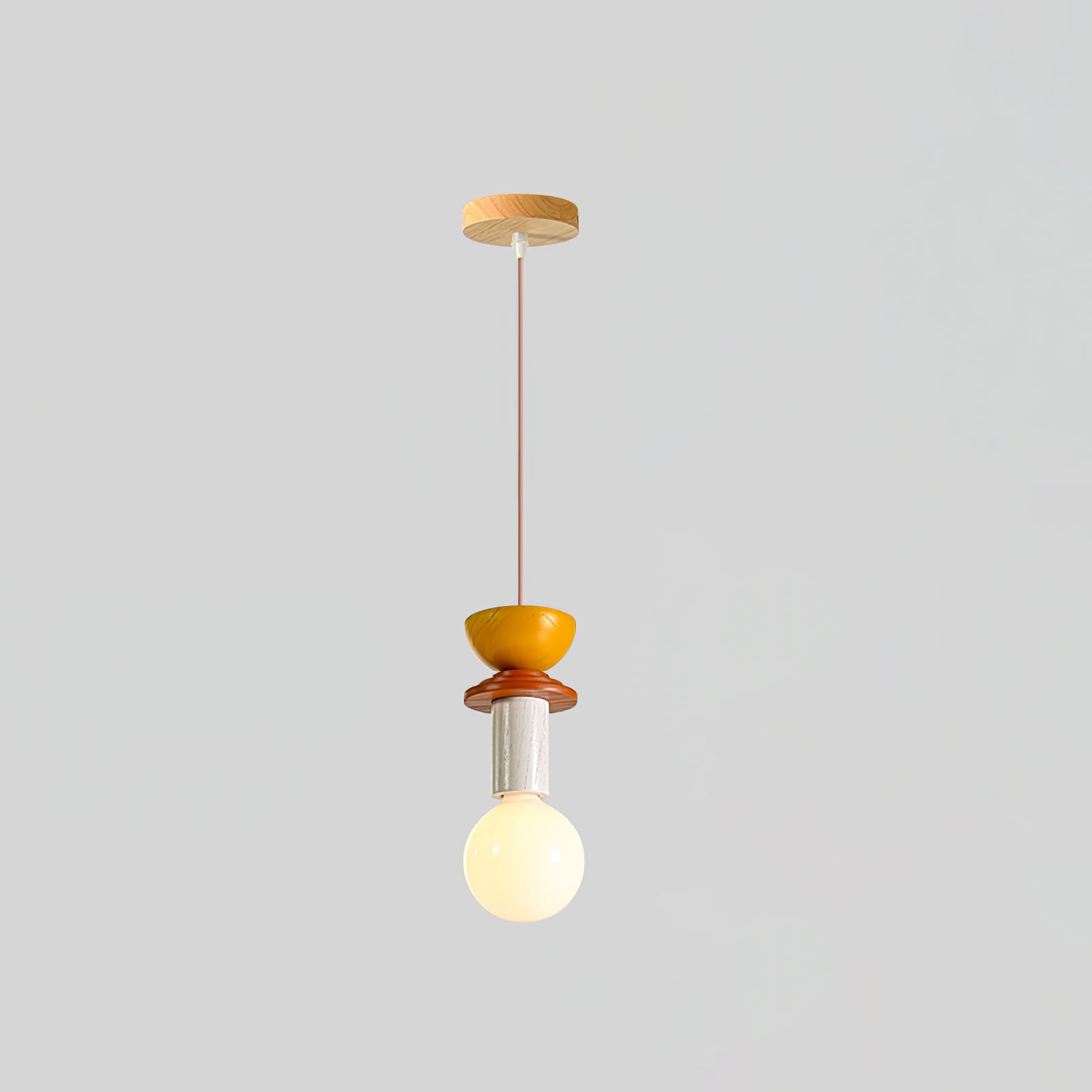 Modern Geometric Building Blocks Pendant Lamp - Handmade Wooden Hanging Light Fixture for Dining Room, Kitchen Island, Living Room & Bedroom Decor