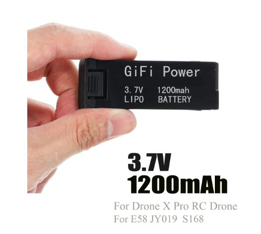 High Capacity 3.7V 1200mAh LiPo Replacement Battery for Drone X Pro, E58, S168, JY019 RC Drones - Perfect for Extended Flight Time and Outdoor Aerial Photography