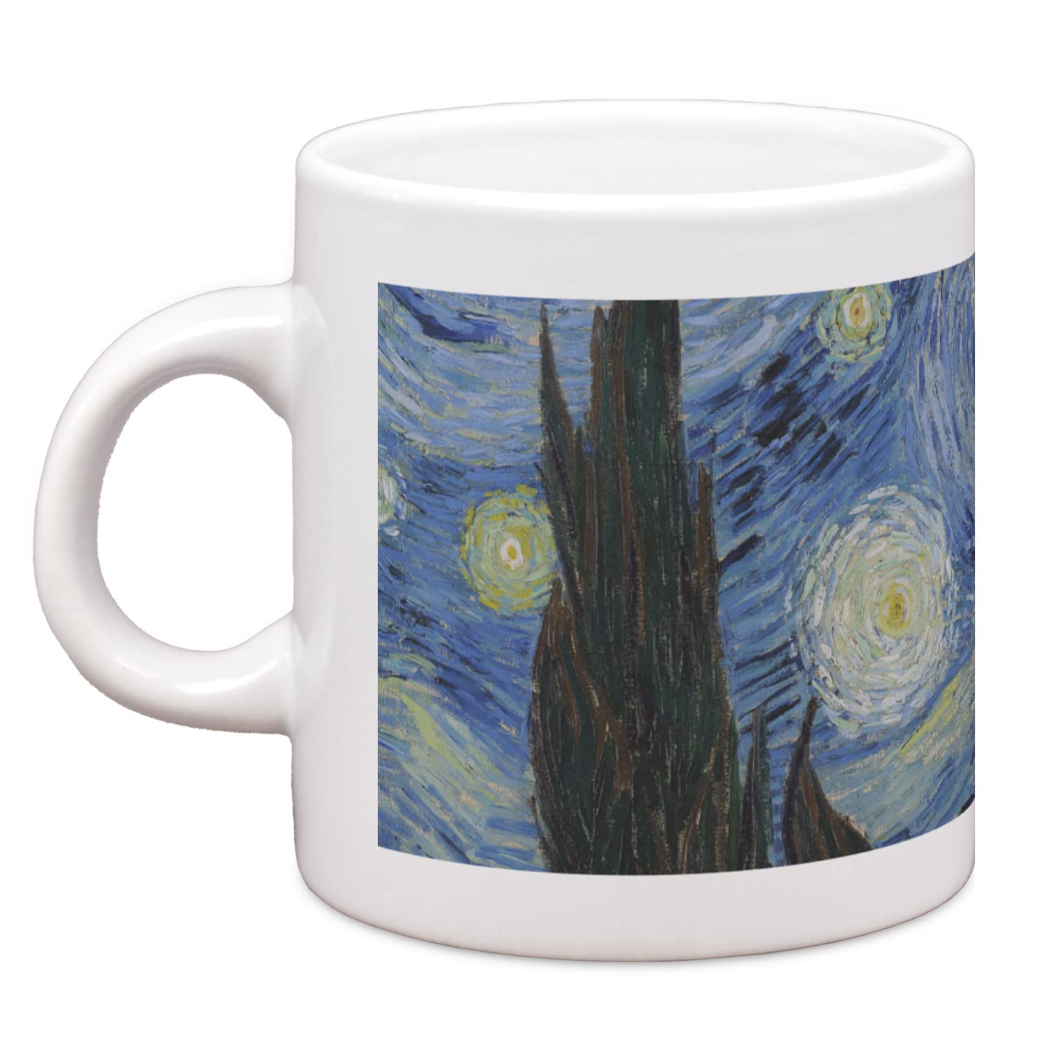 Van Gogh Starry Night Espresso Cups Set of 4 - Handmade Ceramic Coffee Mugs for Home, Office & Cafe Use - Perfect Gift for Art Lovers & Coffee Enthusiasts