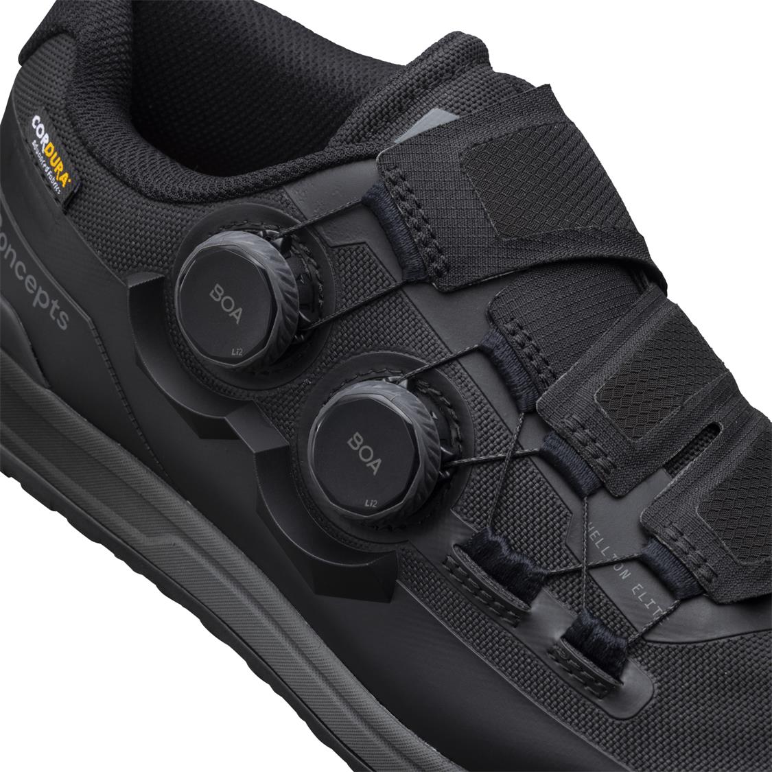 Ride Concepts Men's Hellion Elite BOA Clip MTB Shoes - Black Cycling Shoes for Mountain Biking & Trail Riding | Secure BOA Fit System for Performance & Comfort