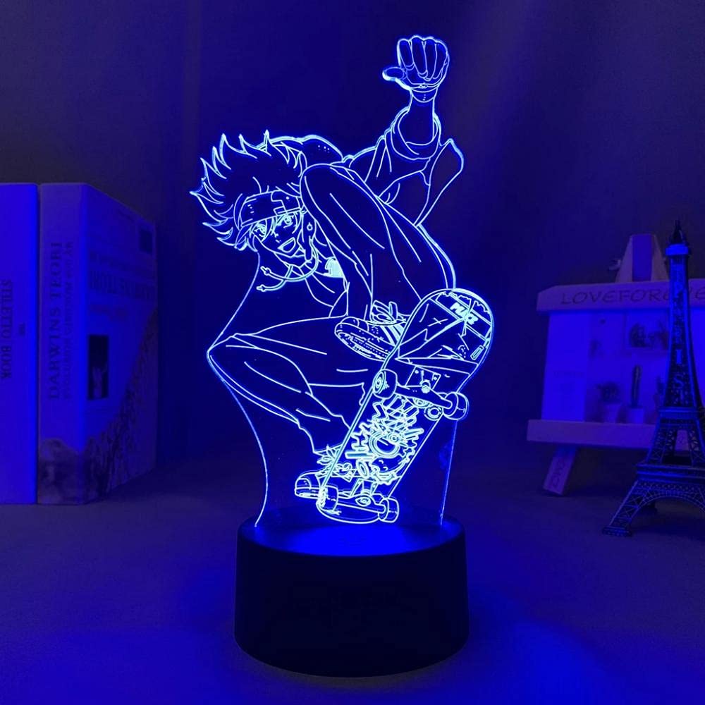 3D LED Night Light Lamp - Anime SK8 The Infinity Reki Theme, 16 Color Changing with Remote Control, Perfect for Bedroom Decor, Kids Birthday Gift & Manga Lovers | Create a Cozy Ambiance for Gaming Rooms, Dorm Decor, and Relaxation