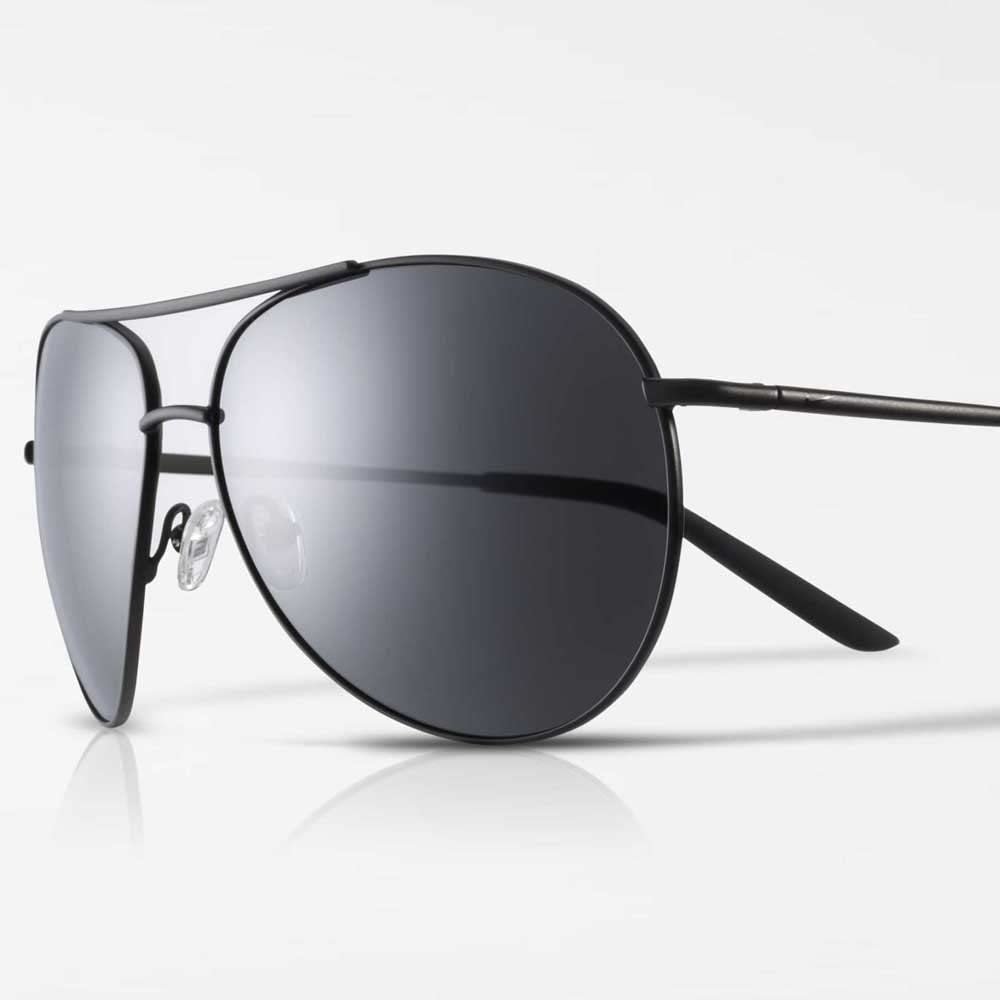 Nike EV1217-001 Chance Sunglasses - Satin Black Frame with Dark Grey Lenses - UV Protection, Lightweight & Stylish for Running, Driving & Outdoor Activities