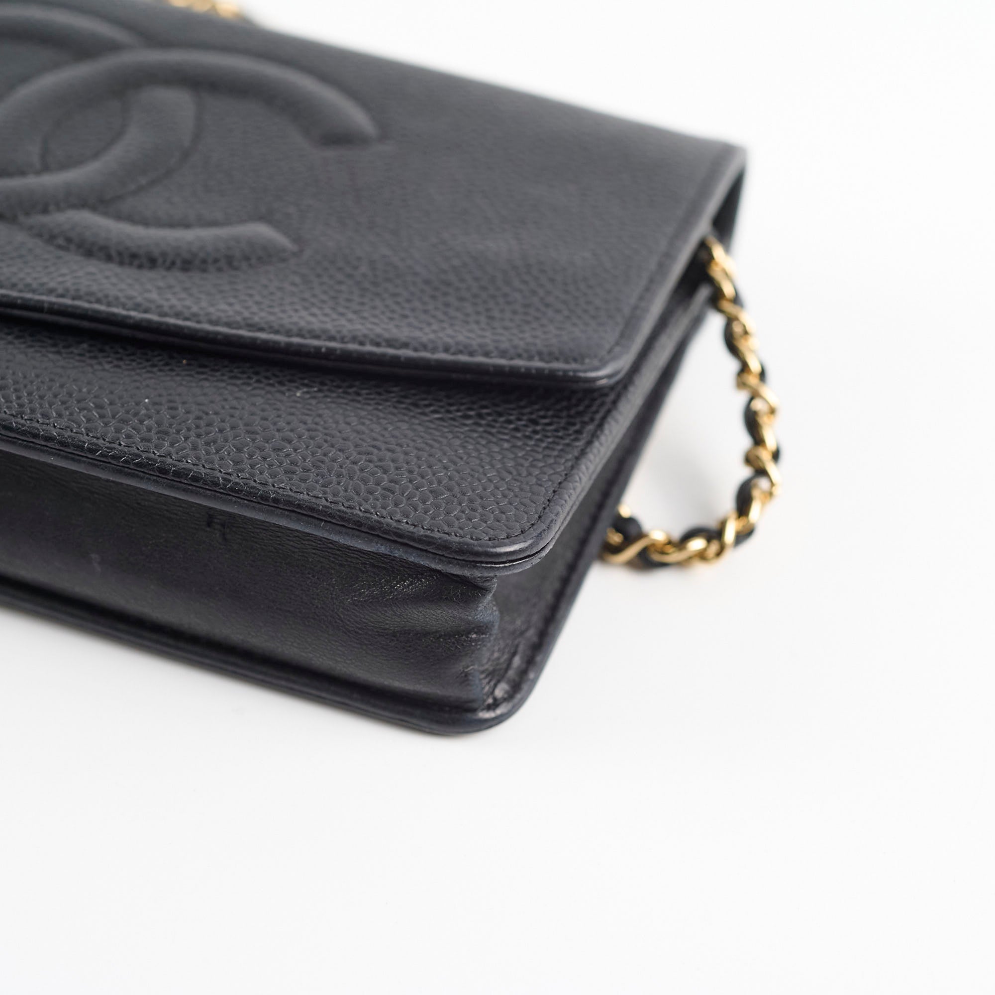 Chanel CC Logo Wallet On Chain WOC Black Crossbody Bag for Women | Luxury Designer Handbag for Evening Parties & Daily Use