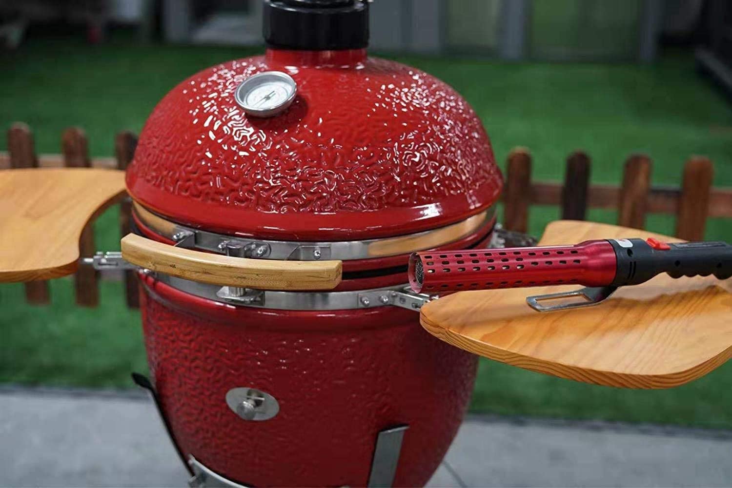 Electric Fire Starter for BBQ Grill & Smoker - Chemical-Free Heated Air with Built-In Blower - Perfect for Charcoal, Camping & Father's Day Gifts (Red) - Ideal for Outdoor Cooking, Backyard Parties & Emergency Fire Starting