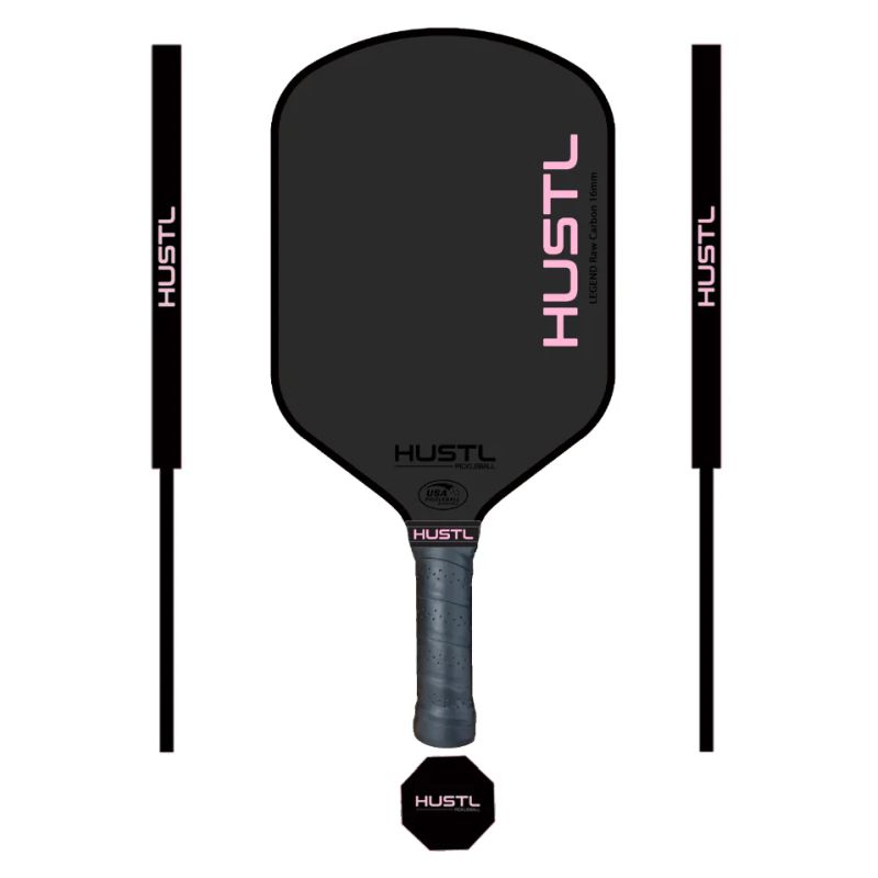 HUSTL Legend Gen 2 16mm Raw Carbon Fiber Pickleball Paddle - Lightweight & Durable for Competitive Play & Outdoor Games