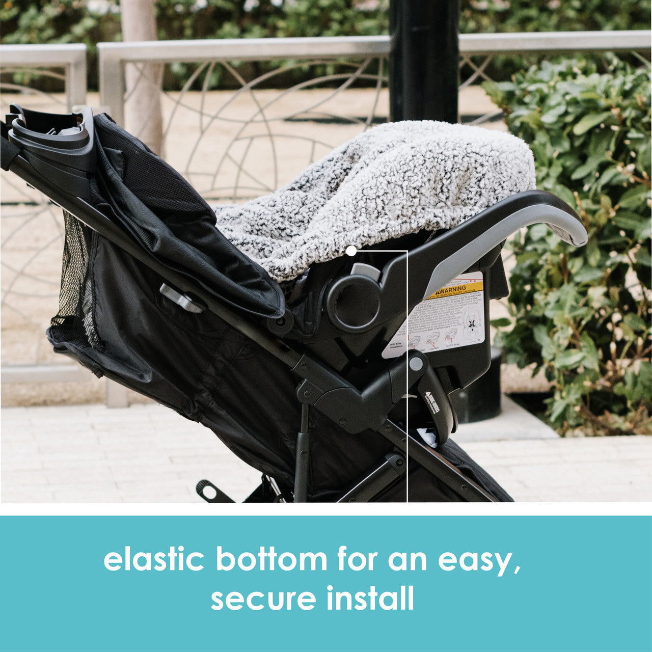 JJ Cole Cuddly Car Seat Cover - Soft & Cozy Infant Car Seat Protector for Baby | Perfect for Winter, Travel & Daily Use