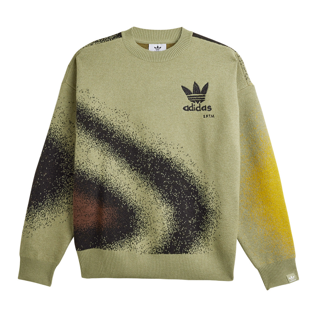 Song For The Mute SFTM 004 Knit Sweatshirt in Tent Green | Premium Cotton Pullover for Men | Perfect for Casual Wear, Street Style & Fall Layering