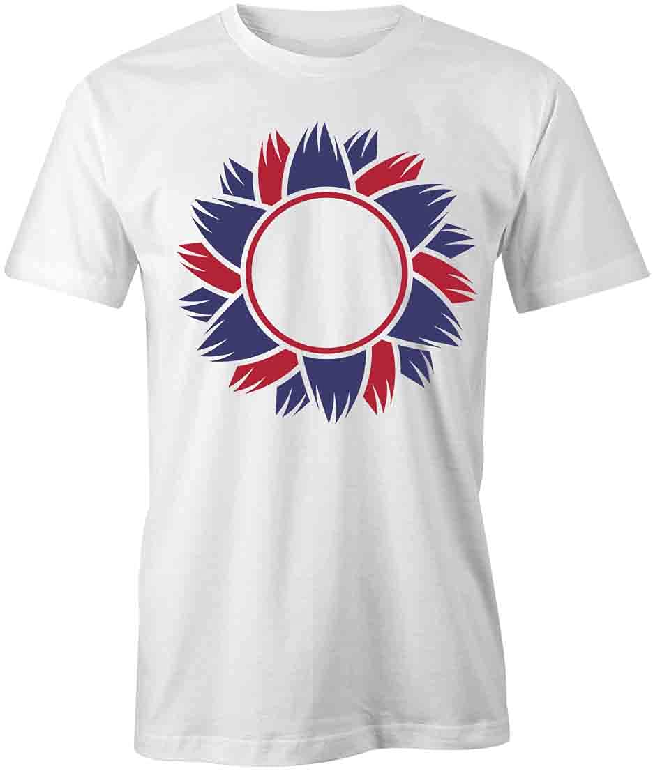 Red and Blue Sunflower Graphic T-Shirt for Men & Women | Soft Cotton Printed Tee | Casual Wear, Summer Outfits, Festival Fashion