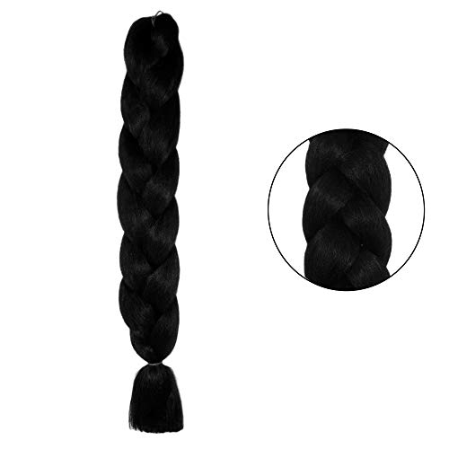 Paradise Braids Hair Extensions for Women & Girls - 100g Black Synthetic Braiding Hair for Natural Look | Perfect for Protective Styles, Box Braids & Everyday Wear