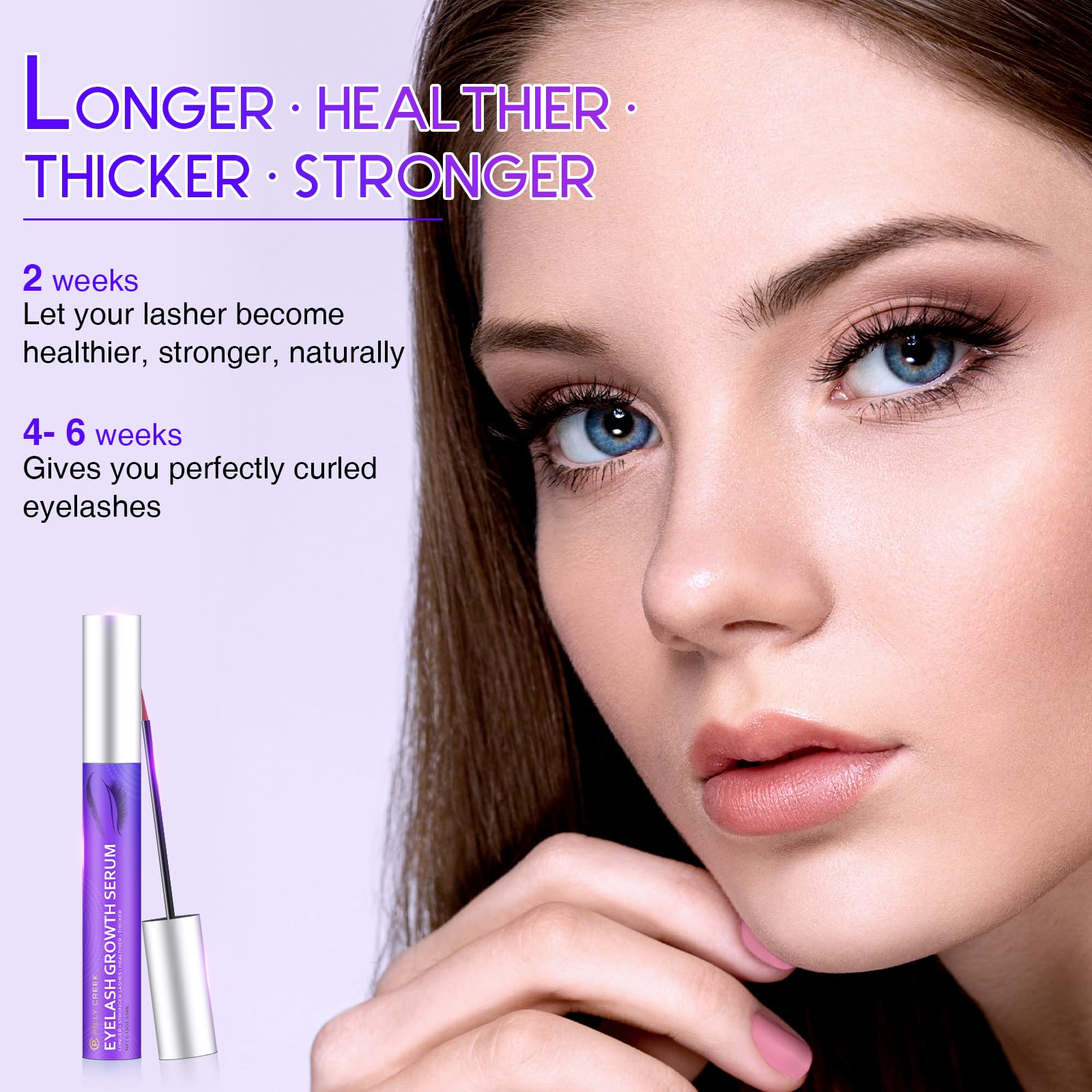 Premium Eyelash Growth Serum & Eyebrow Enhancer - Advanced Formula for Longer, Thicker, Fuller Lashes & Brows | Natural Lash Boost Serum for Daily Use | Perfect for Nighttime Care & Special Occasions