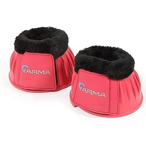 Shires ARMA Fleece Trim Horse Bell Boots - Protective Hoof Boots for Riding, Training & Turnout - Durable & Comfortable for Horses & Ponies