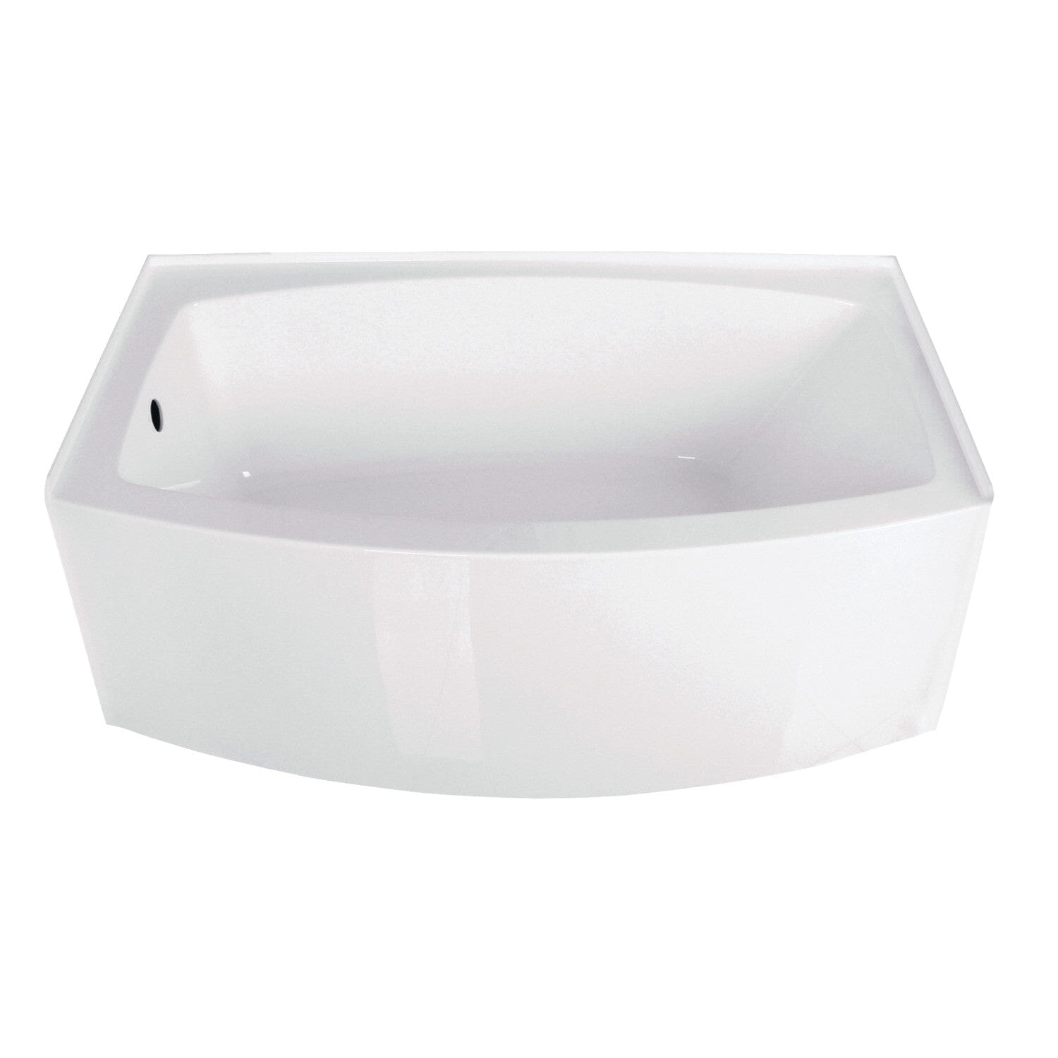 Aqua Eden 60 Inch Acrylic Rectangular 3 Wall Alcove Bathtub - Left Hand Drain Hole - Perfect for Modern Bathroom Renovations & Spa-Like Relaxation