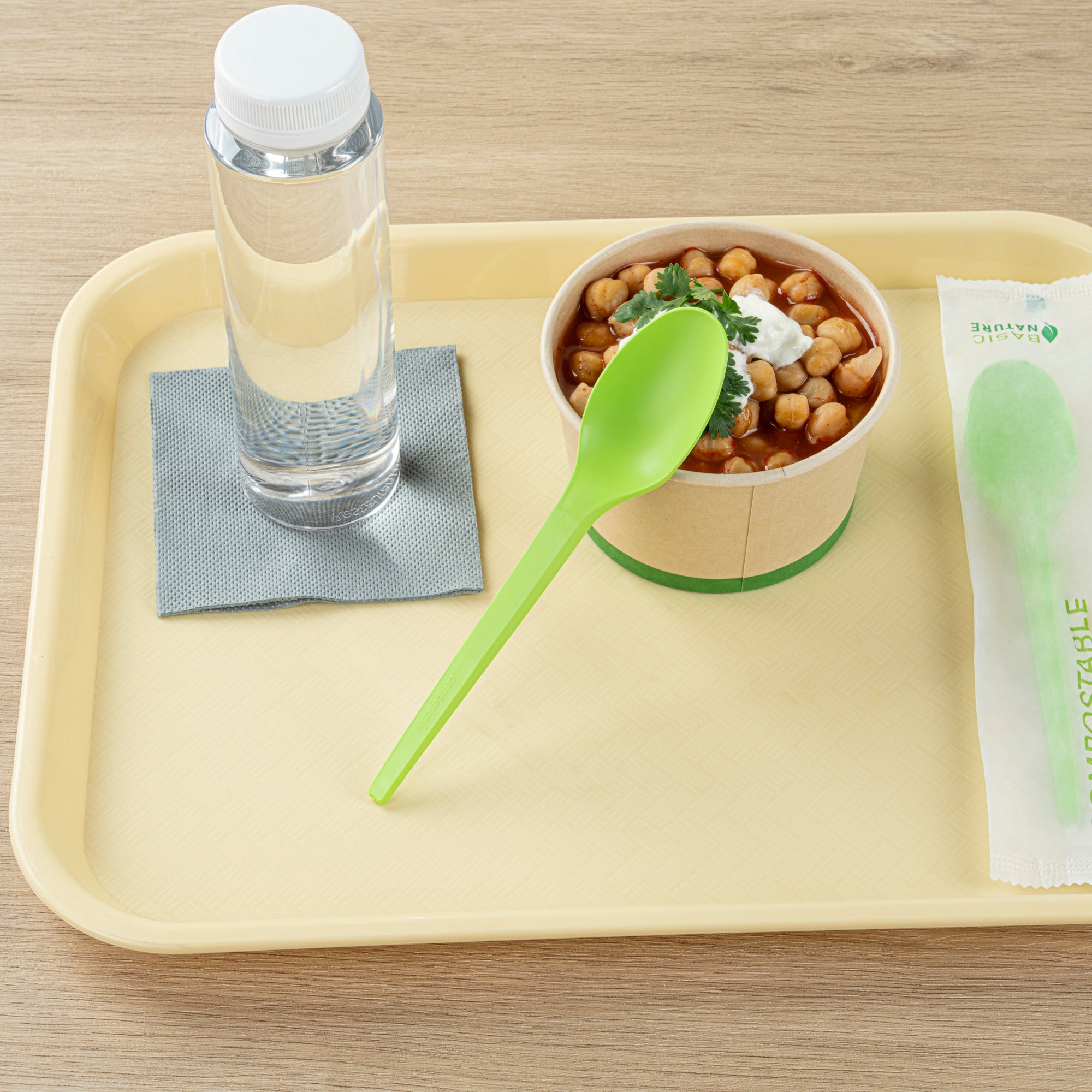 Eco-Friendly Compostable CPLA Plastic Spoons - 250 Count, Heat Resistant, 6.5 Inches - Perfect for Parties, Picnics & Sustainable Dining