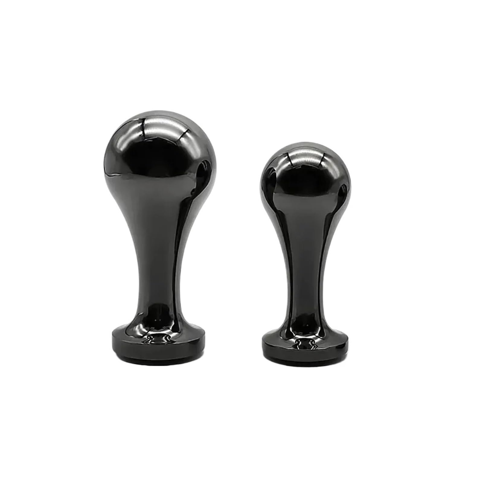 Premium Metal Anal Plug Set for Beginners - Electroplated Round Head Butt Plug for Women & Men - Large Size Black Couples Sex Toy - Perfect for Sensual Play & BDSM Exploration