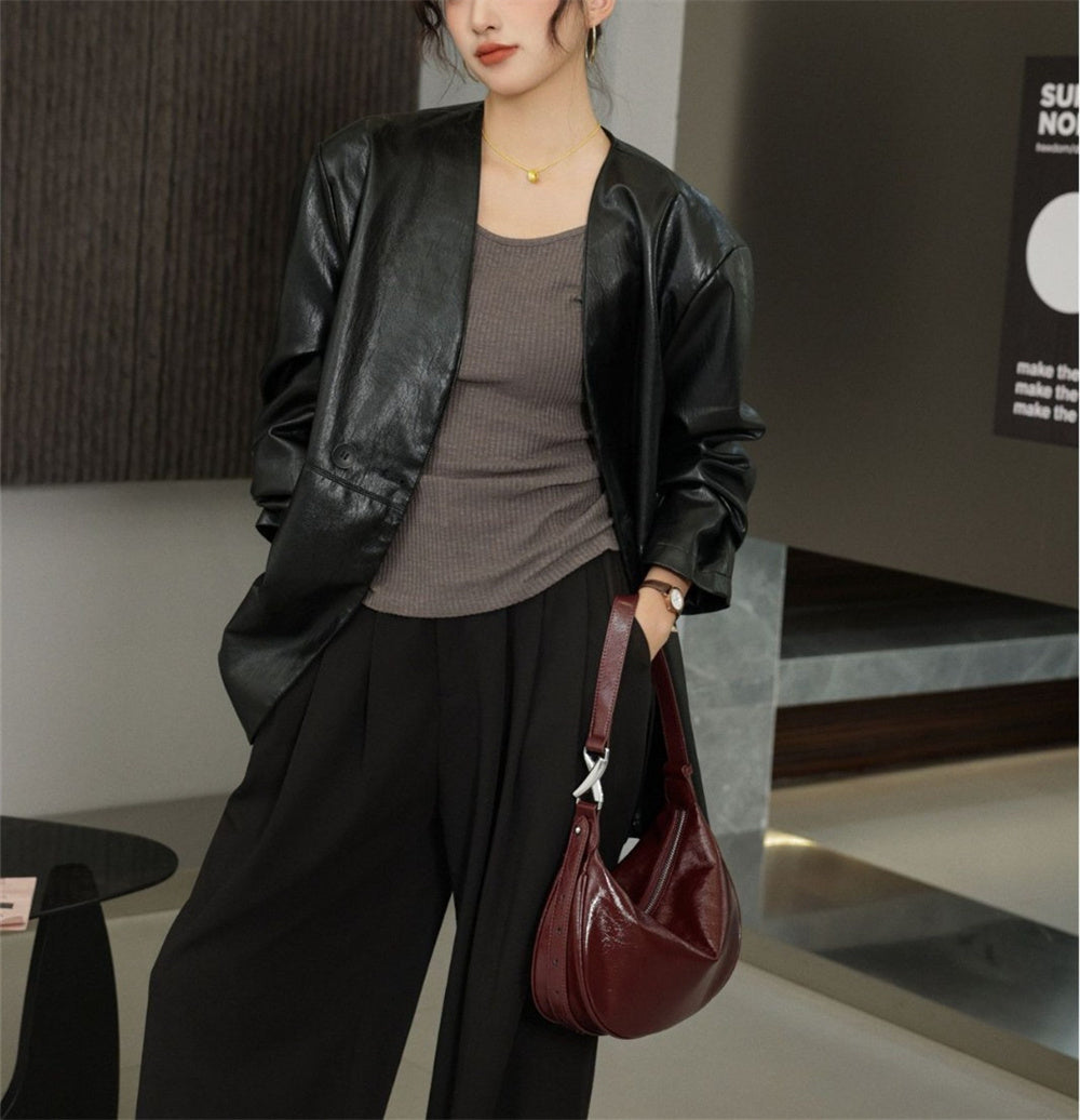 Stylish Women's Curved Shoulder Bag - Fashionable Crossbody Purse for Daily Use, Work, and Travel