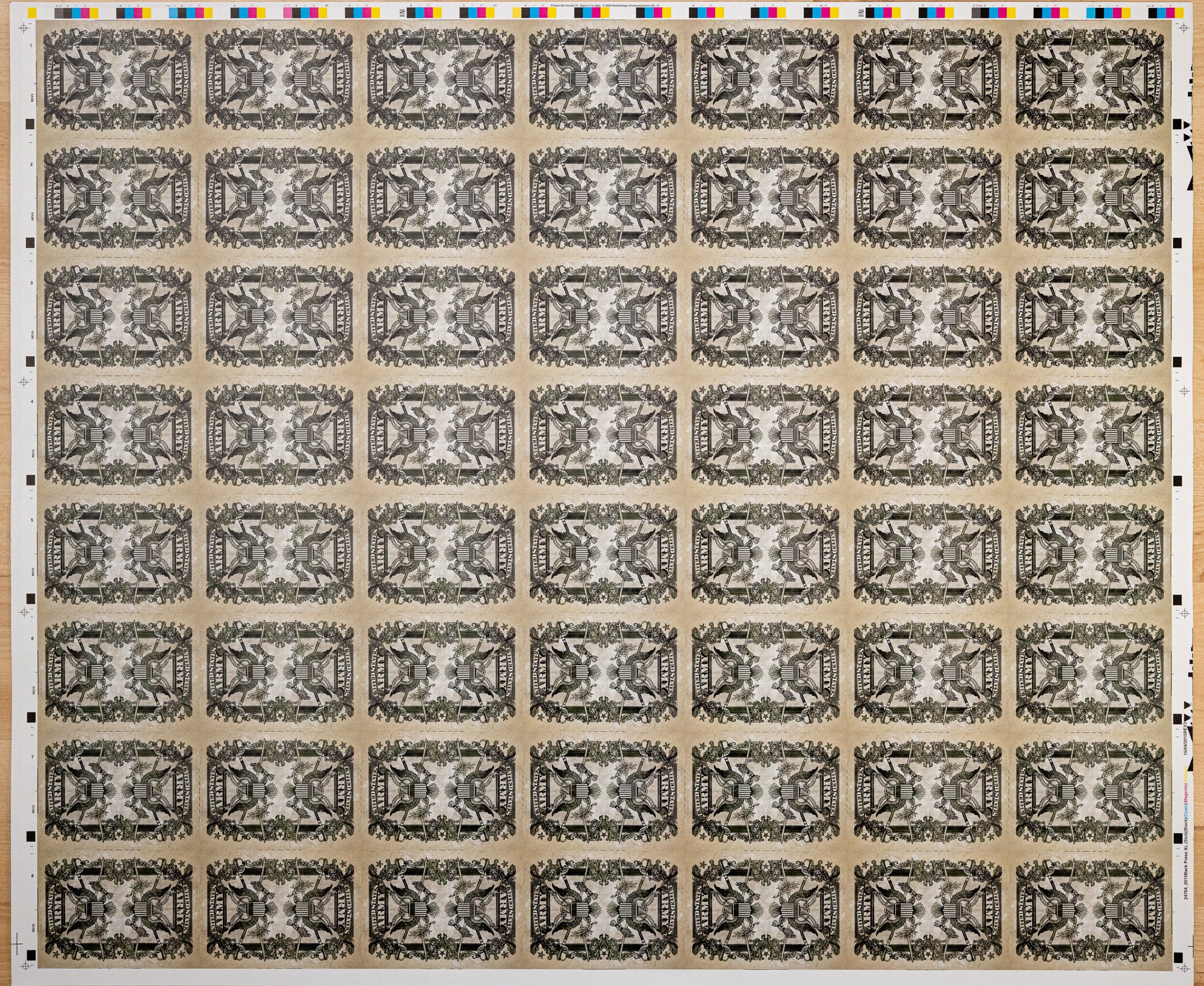 Original US Army Uncut Currency Sheet - Authentic Collectible Military Money for Display, Gifts & Historical Collections