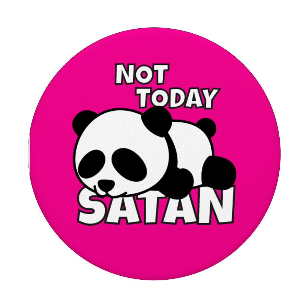 Funny Panda Bear PopSockets Grip & Stand - 'Not Today Satan' Cute Humor Phone Accessory for iPhone, Samsung & Tablets - Perfect Gift for Animal Lovers & Office Humor