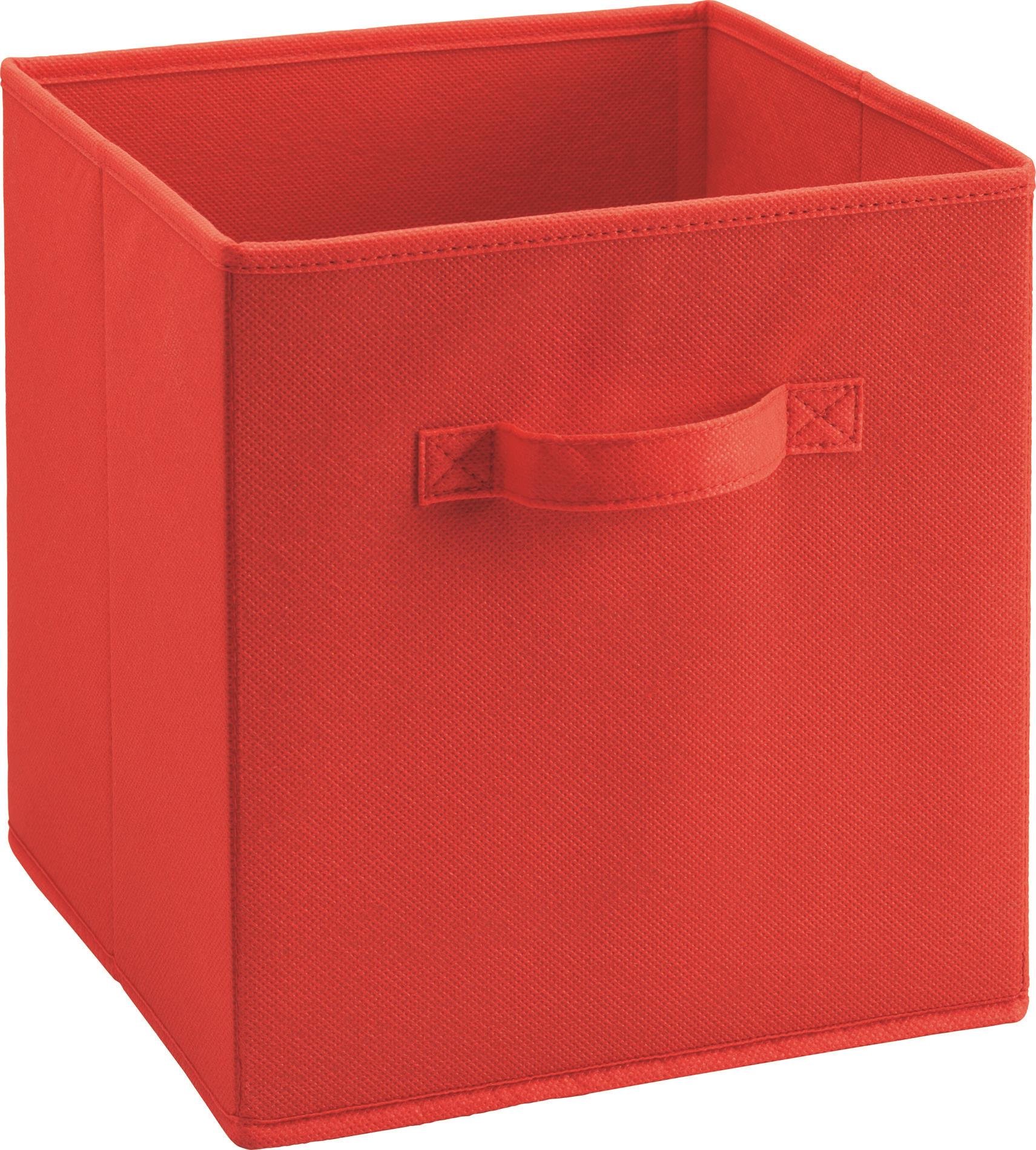 SystemBuild Fabric Storage Bin - Foldable Cloth Organizer Box for Home, Office, and Closet (Red) | Perfect for Toy Storage, Seasonal Decor, and Wardrobe Organization