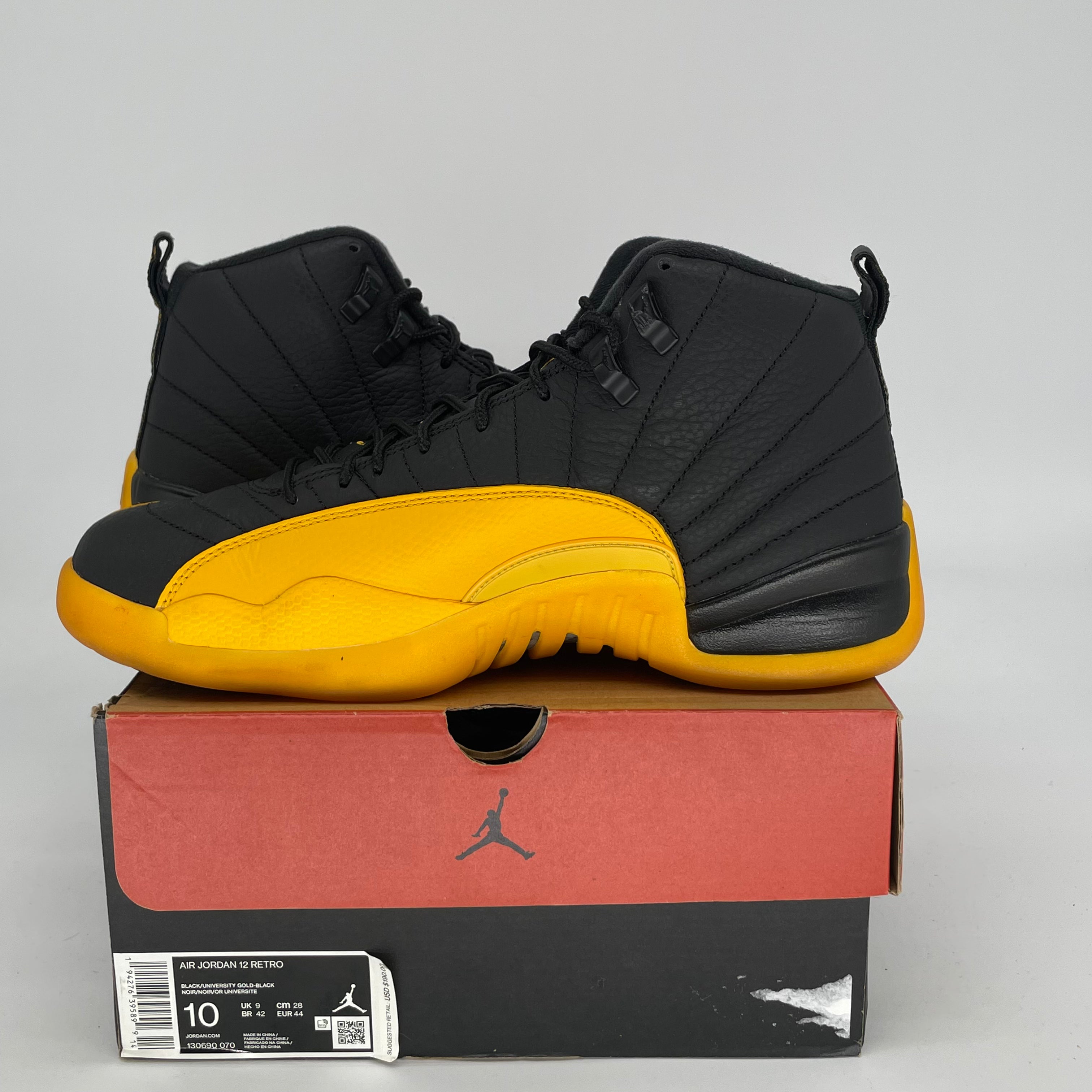 AIR JORDAN 12 UNIVERSITY GOLD Basketball Shoes Men's Size 10/11.5W (130690-070) - Perfect for Streetwear & Court Performance