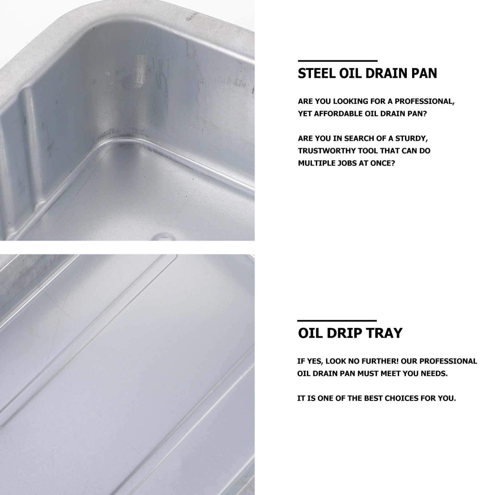 FAVOMOTO 6 Quart Oil Drain Pan - Heavy Duty Engine Oil Collector with Spout & Handle for Easy Car, Truck, Motorcycle Oil Changes | Leak-Proof Drip Tray for Garage, Workshop & DIY Auto Maintenance