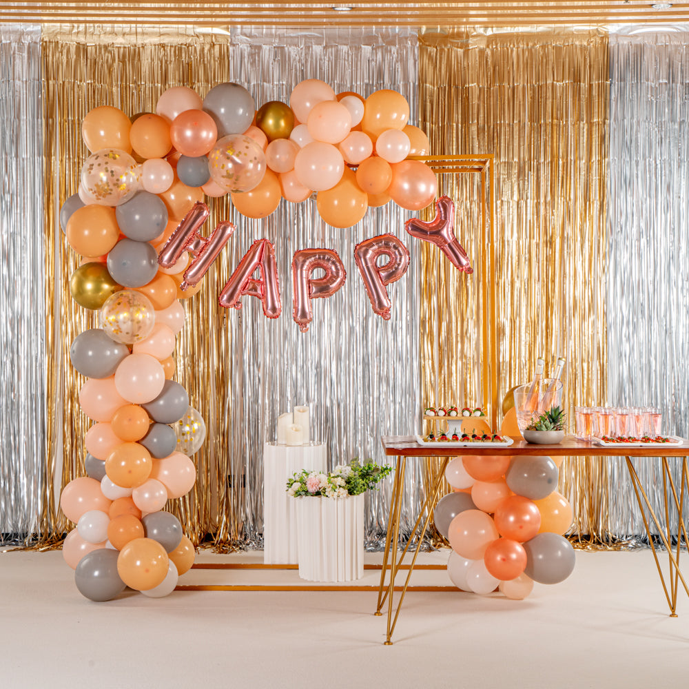 Balloonify Coral, White & Gold Balloon Arch Garland Kit - 129 Pieces Premium Party Decor for Weddings, Birthdays & Baby Showers - 1 Count Box