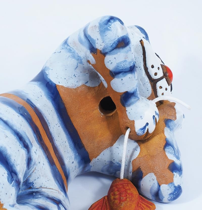 Handmade Frostproof Ceramic Cat Lawn Stake - Unique Outdoor Garden Statue Decor for Women & Men - Perfect Gift for Garden Lovers - Ideal for Yard, Patio, and Flower Bed Decoration