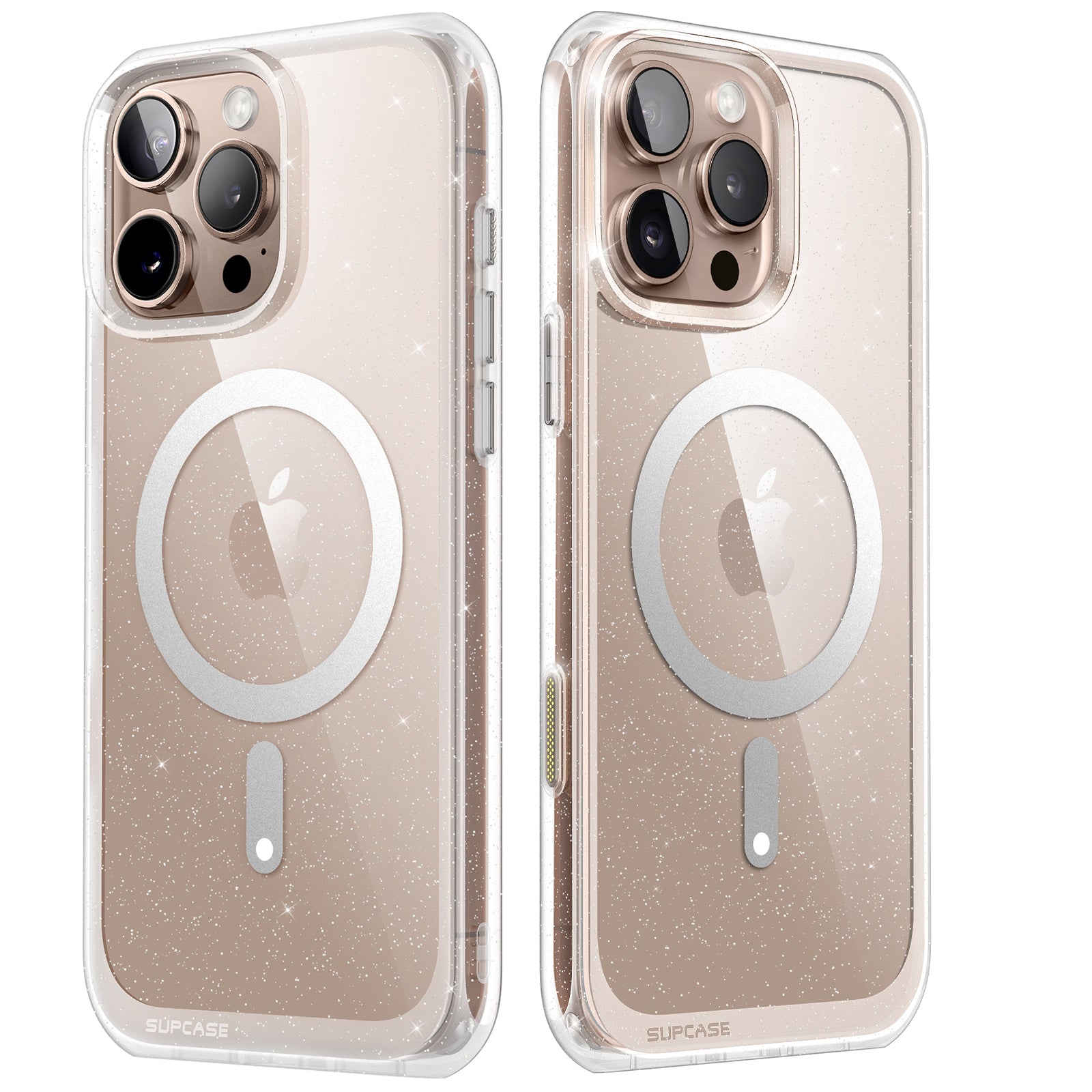 iPhone 16 Pro Max 6.9 Inch Unicorn Beetle MAG Slim Clear Case with MagSafe & Camera Control Button | Glitter Pink Design | Perfect for Daily Protection & Wireless Charging