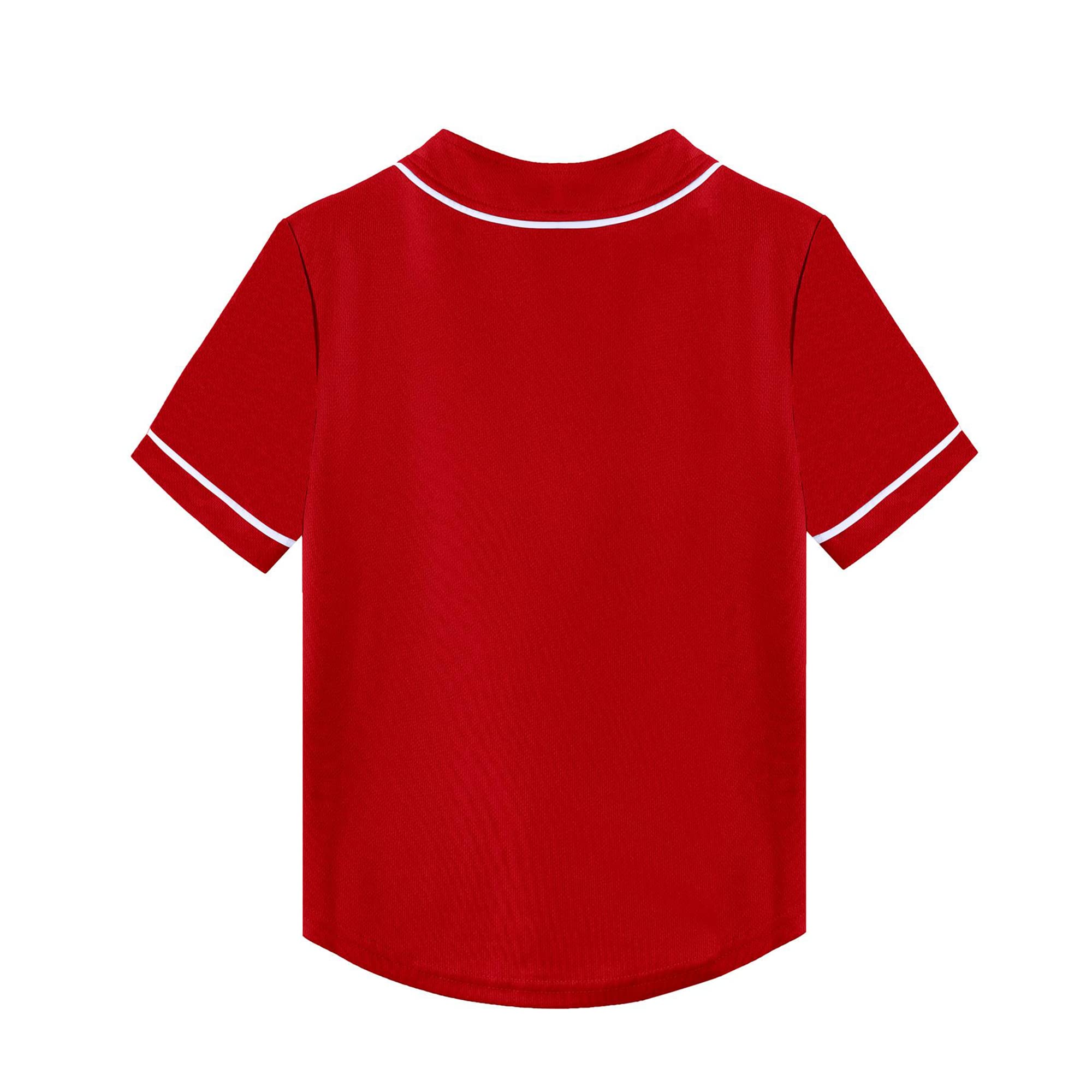**Boys Girls Baseball Jersey Button T-Shirt - Trendy Hip Hop Short Sleeve Tee for Kids - Black & White Baseball Shirt for Sports, Casual Wear & Street Style**