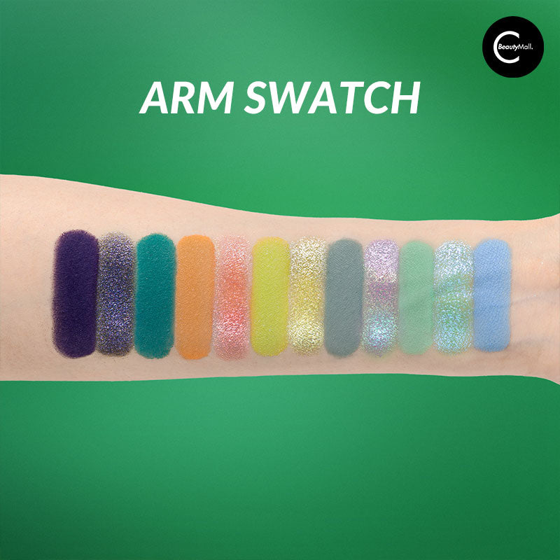 HUAXU 12 Color Magnetic Chameleon Eyeshadow Palette - Long Lasting, Highly Pigmented, Vegan & Cruelty Free Makeup for Party, Halloween & Special Occasions