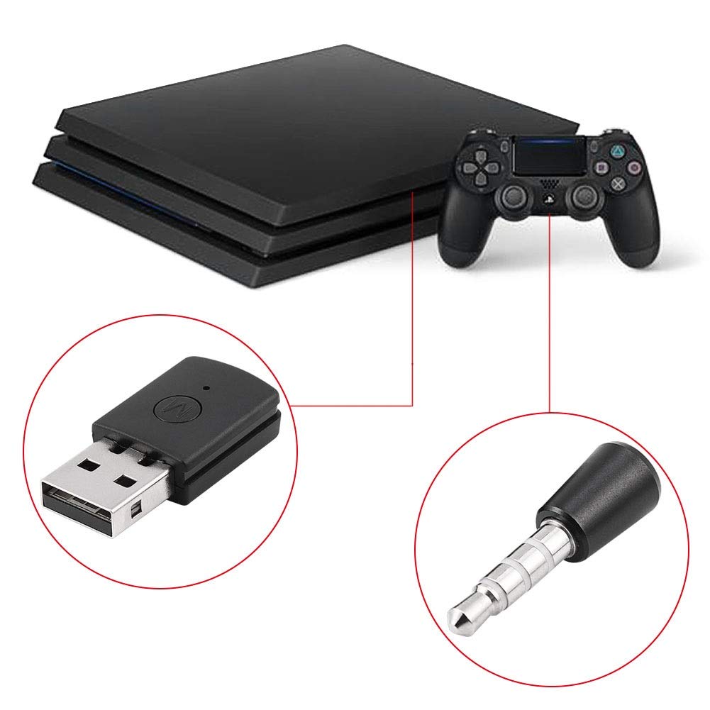 Delaman PS4 Bluetooth Adapter Mini USB 4.0 Dongle - Wireless Audio Transmitter & Receiver for Headphones, Speakers - Compatible with PlayStation 4, PC, Laptop (Gaming, Home Theater, Office Use)