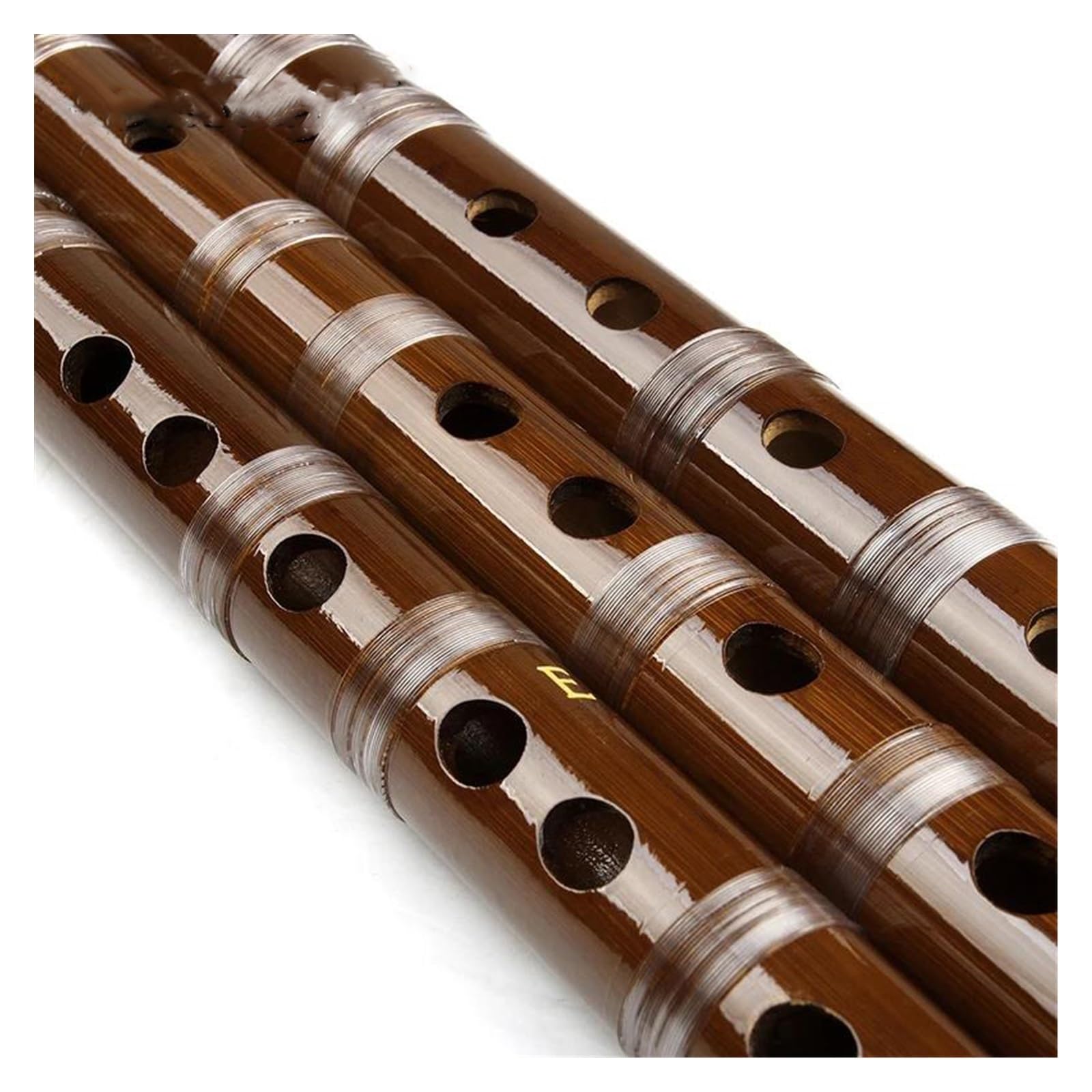 Professional 6-Hole Bamboo Flute - Traditional Chinese Dizi Transverse Wind Instrument in F Key - Perfect for Beginners, Meditation & Live Performances