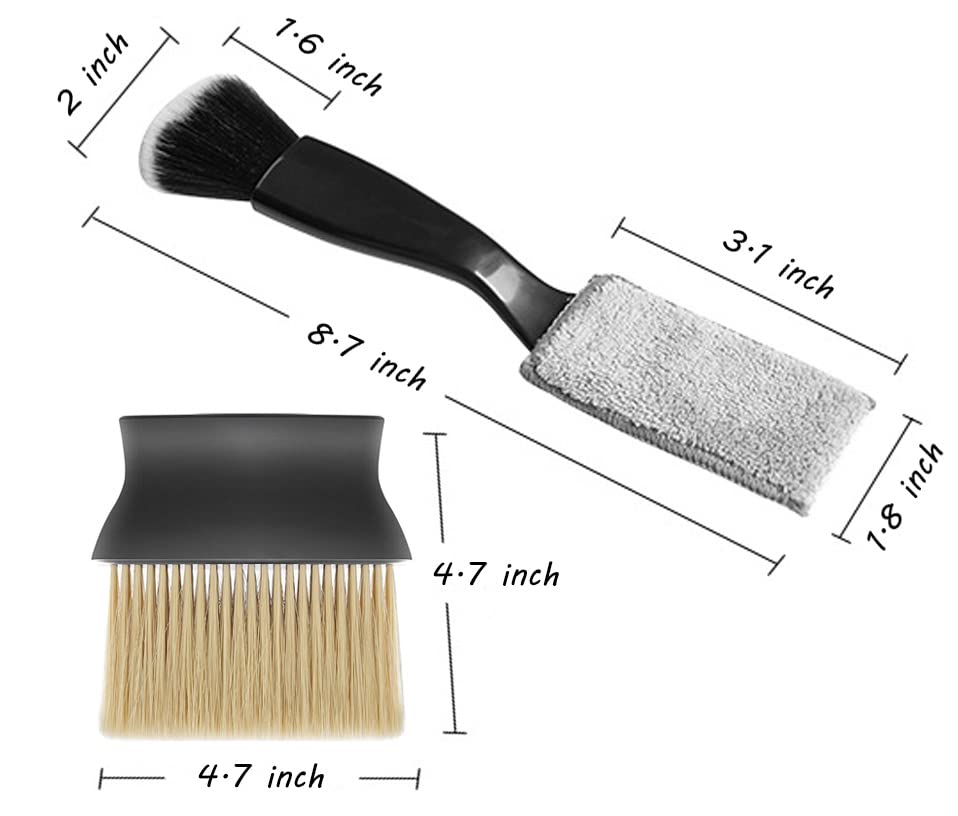 Premium Car Detail Brush Set - Auto Interior Cleaning Tools for Vents, Dash & Seats - Perfect for Car Detailing & Deep Cleaning