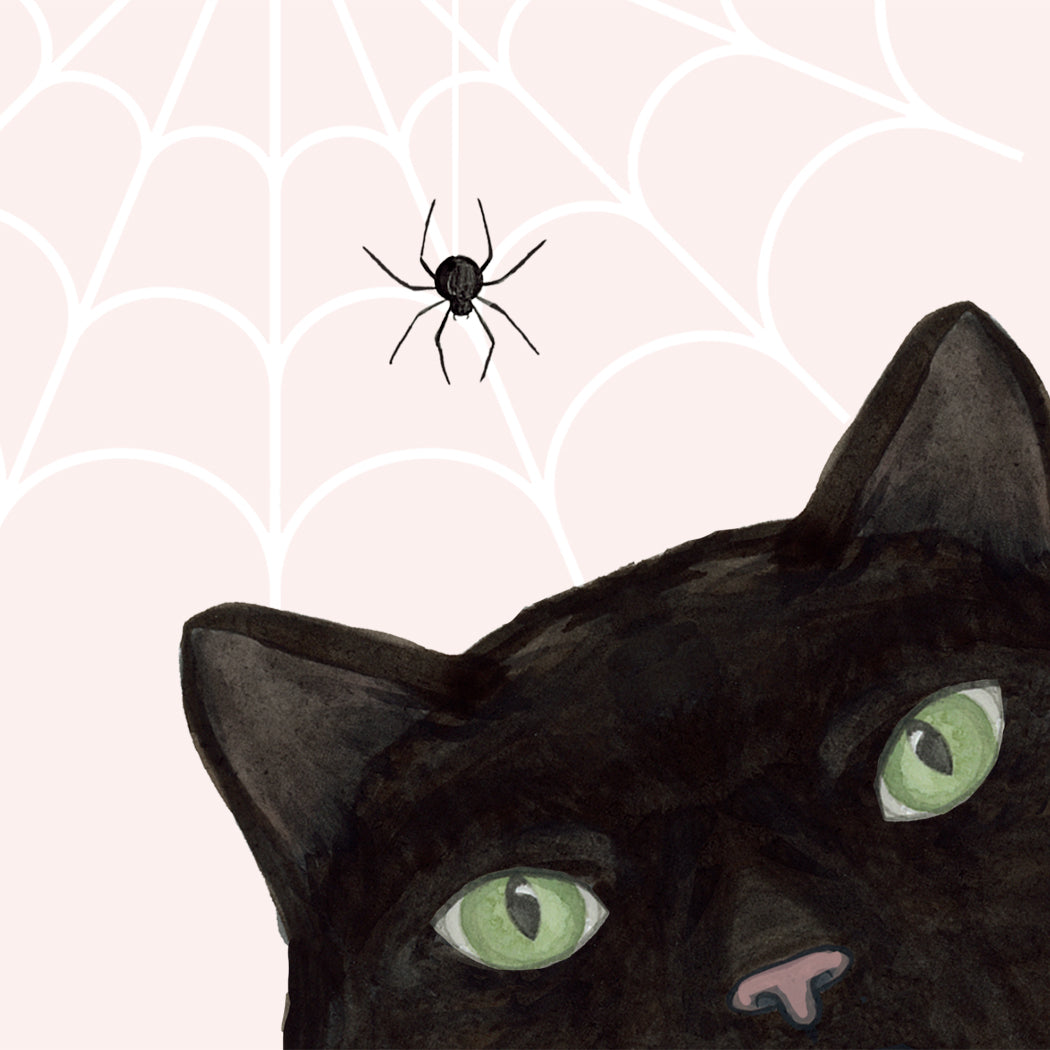 Halloween Cat Greeting Card - Funny & Spooky Cat-Themed Halloween Card for Parties, Decor & Gifts | Perfect for Cat Lovers & Halloween Celebrations