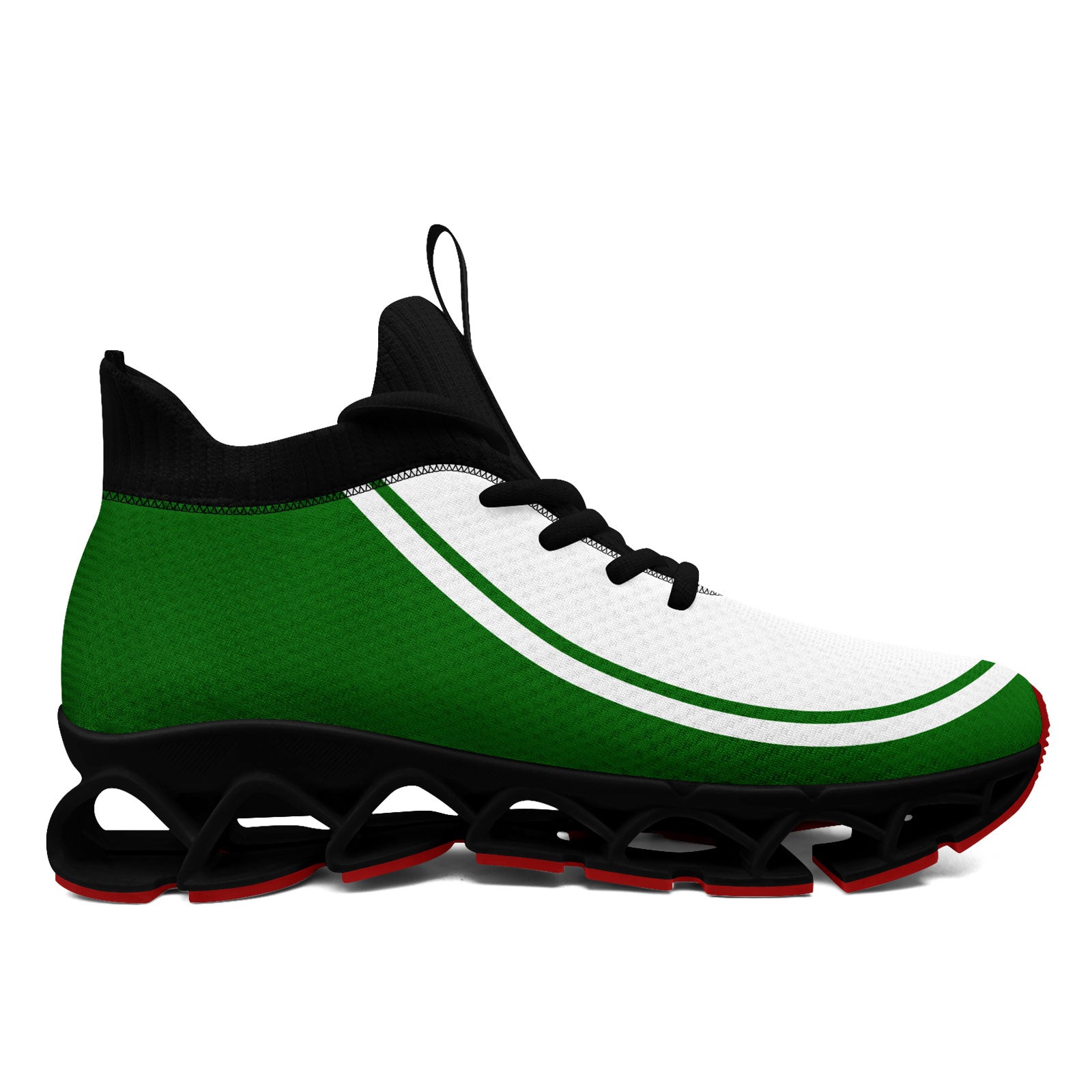 Custom Green & White Maxsoul Personalized Sneakers - Breathable Comfort Shoes for Men & Women | Perfect for Running, Gym Workouts & Casual Wear (Style: FN030XD D020388)