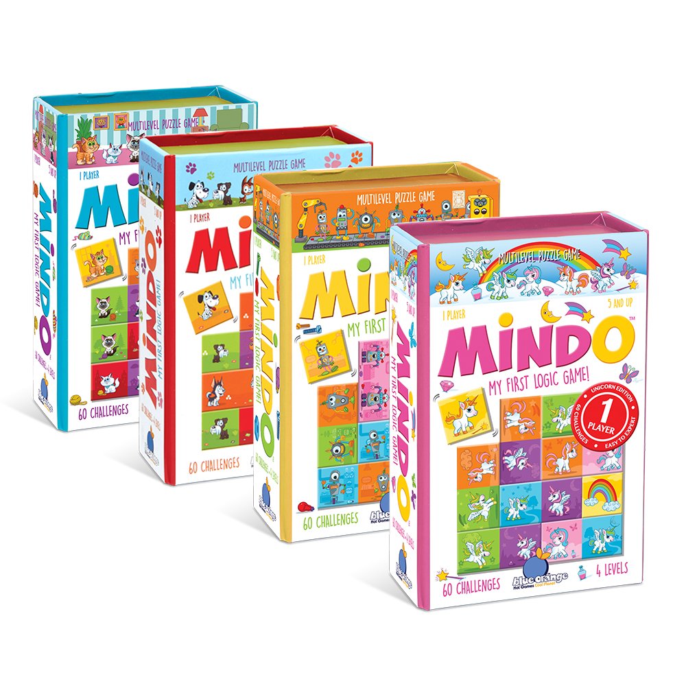 Blue Orange Games Mindo Unicorn Brainteaser Puzzle - Fun Educational STEM Toy for Kids Ages 6+ - Perfect for Family Game Night & Classroom Learning Activities