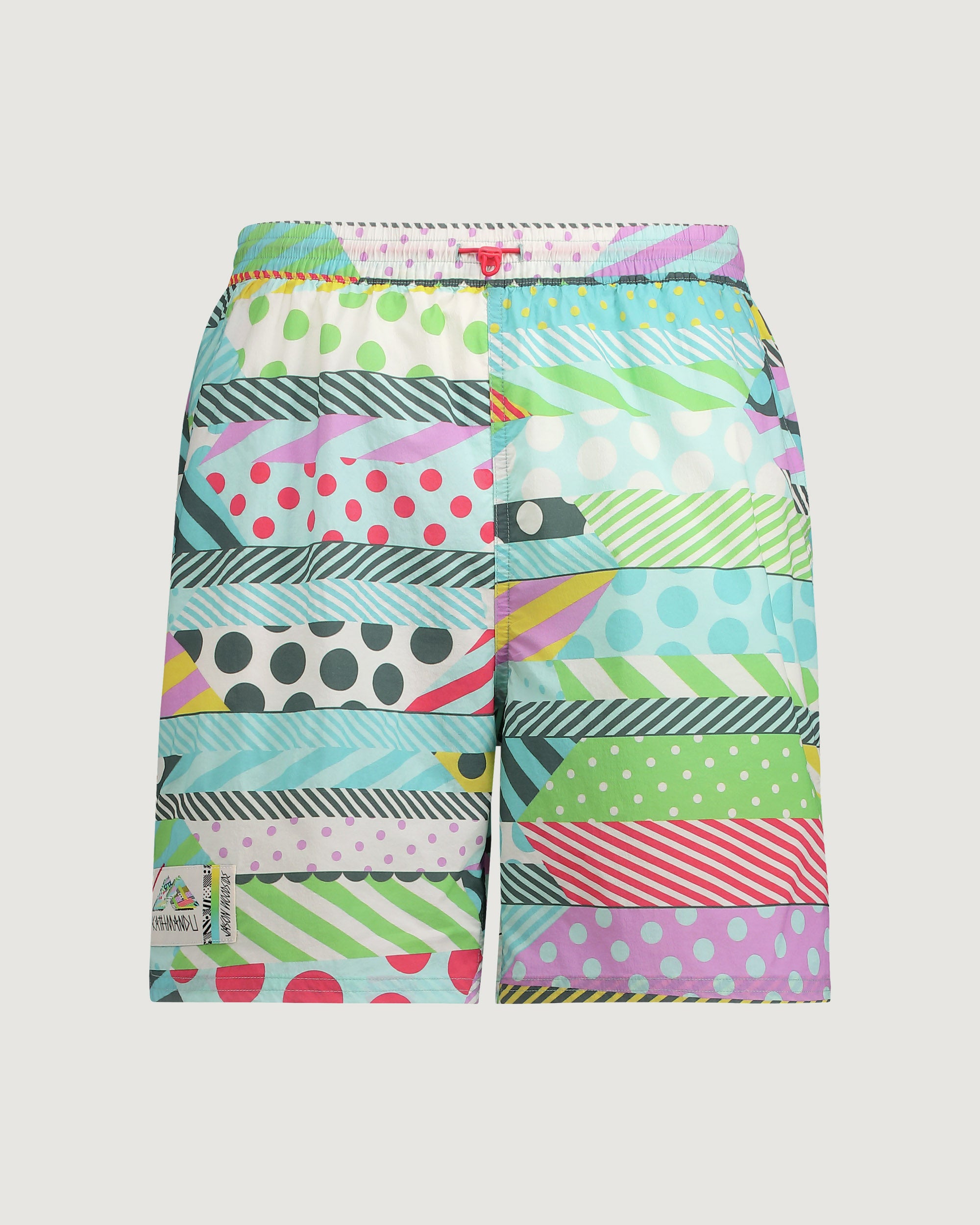 Jason Woodside EVRY Where Men's 7 Shorts - Vibrant Prism Print Swim Trunks for Beach, Pool & Summer Vacation