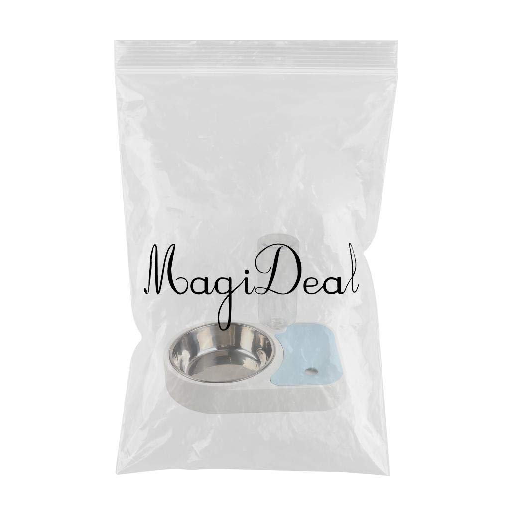 Automatic Pet Water & Food Bowl Set - SECRET DESIRE Dog Cat Bowls with Water Bottle (Blue) | Perfect for Home, Travel & Outdoor Use