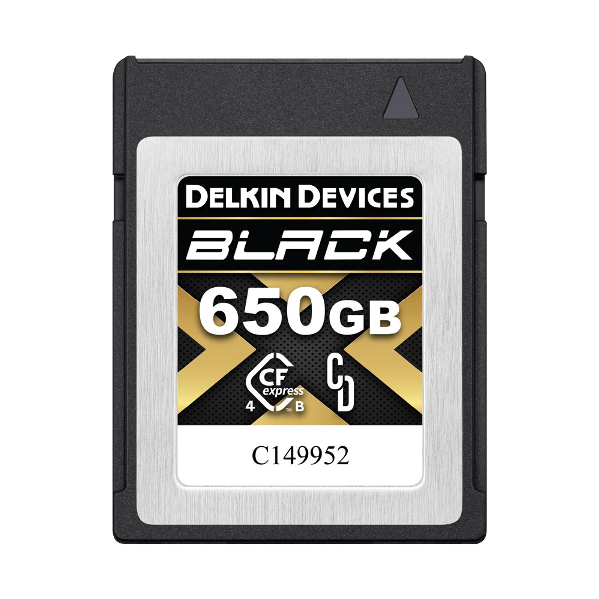 Delkin BLACK 650GB CFexpress 4.0 Type B Memory Card - High-Speed Storage for Professional Cameras, 4K Video & Photography - Perfect for Sony, Canon, Nikon DSLRs & Mirrorless Cameras