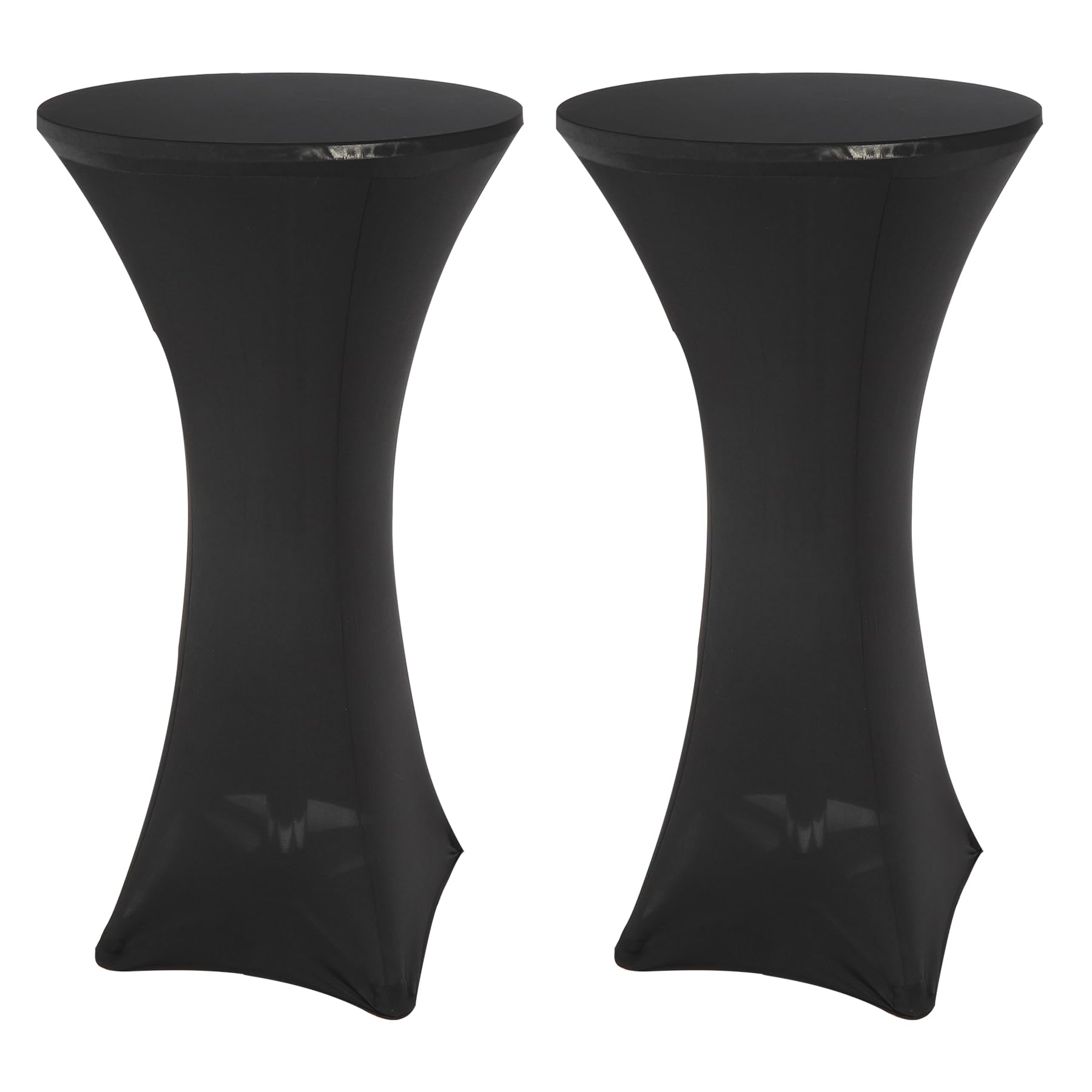 REDCAMP 24-Inch Folding Round Bar Table Set of 2 - Adjustable Height 30/45 Inch with Black Cover & Flip-Up Top - Perfect for Parties, Restaurants, Pubs & Outdoor Events