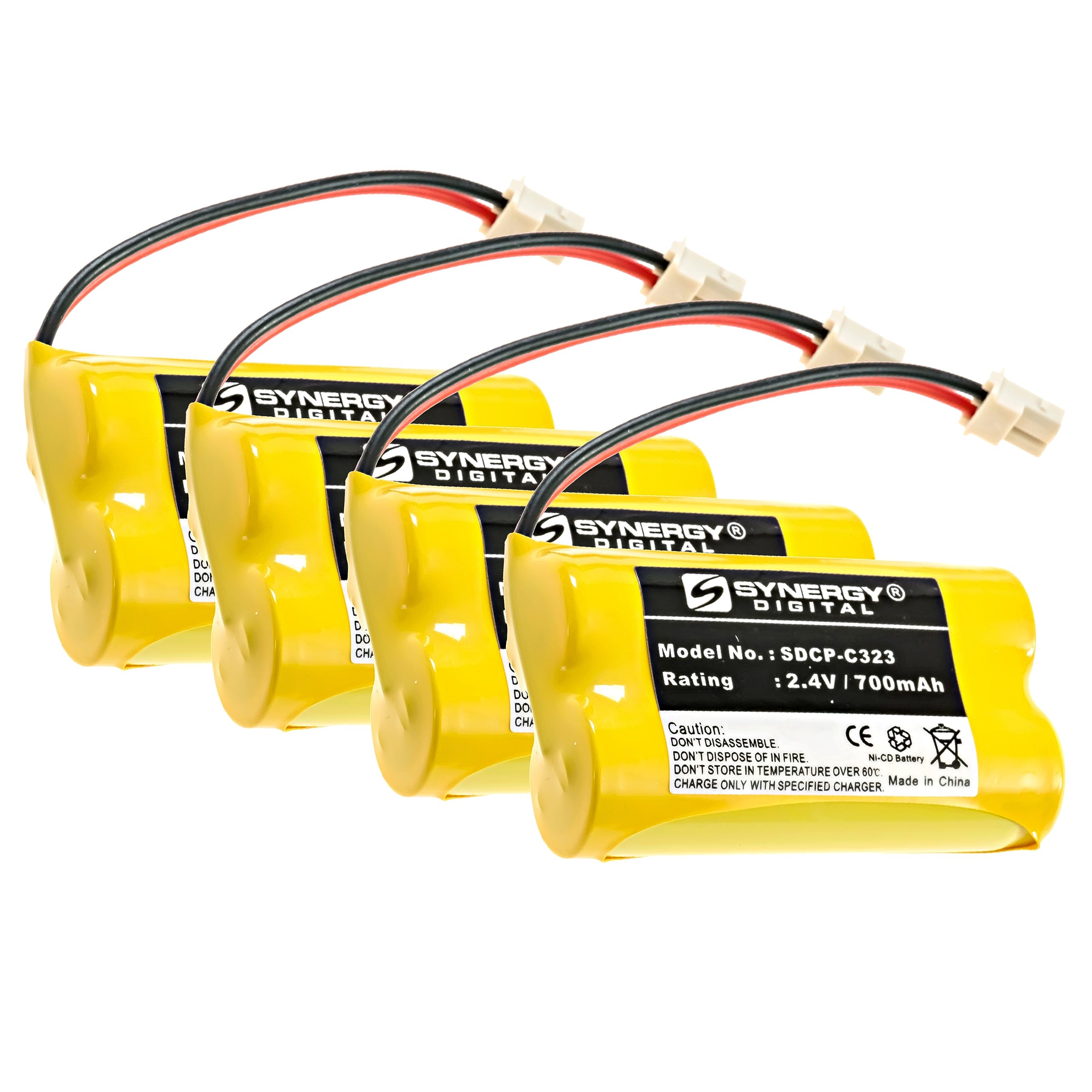 Synergy Digital Lenmar CBB350 Cordless Phone Battery Combo Pack - 4 x SDCP-C323 Replacement Batteries for Home & Office Phones | Long-Lasting Power Solution