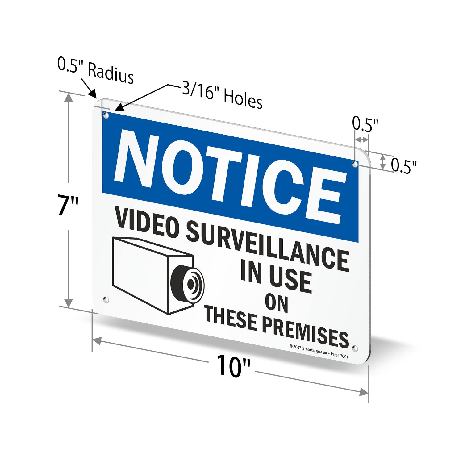 SmartSign 'Video Surveillance in Use' Notice Sign - 7