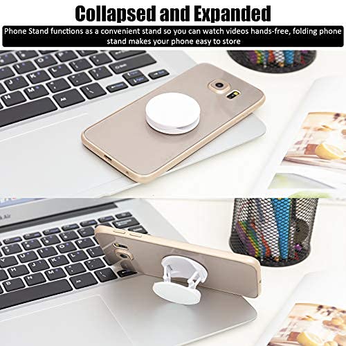 15-Piece Blank Sublimation Phone Holders - Collapsible Adhesive Grip Stand for Tablets & Cell Phones with Double-Sided Tape (White) - Perfect for Home, Office, and Travel Use