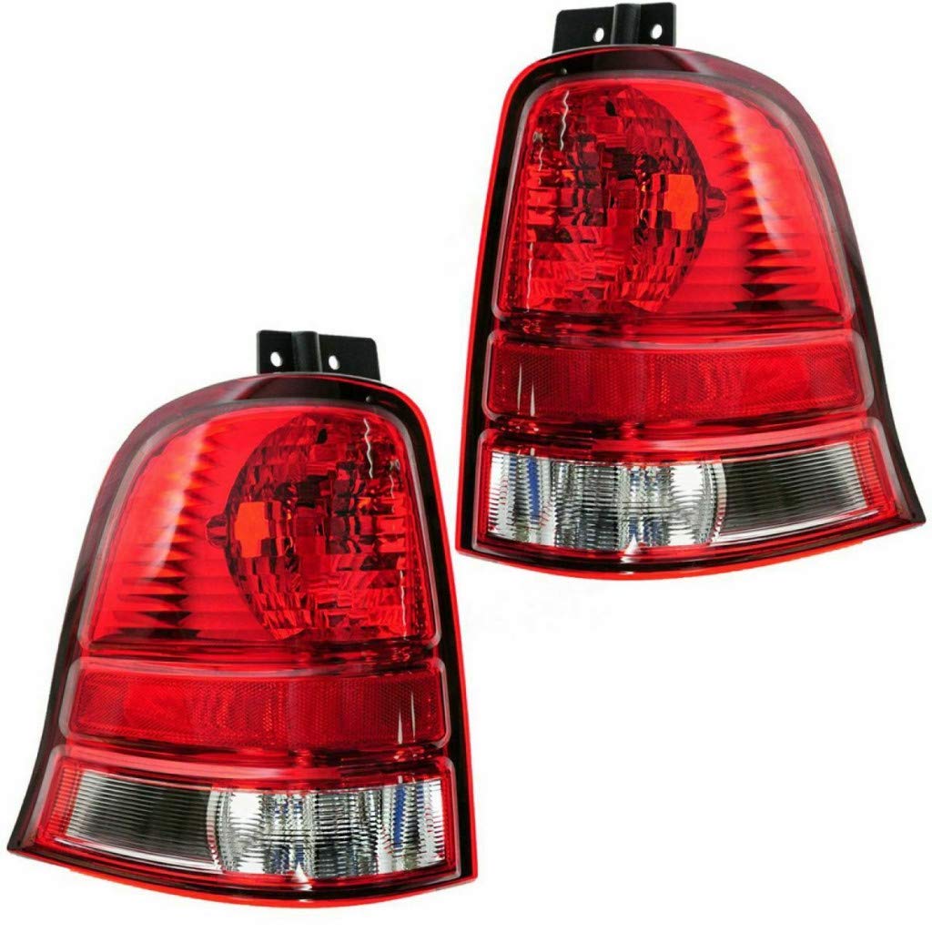 2004-2007 Ford Freestar Replacement Rear Tail Lights Assembly Pair - Driver & Passenger Side (FO2800183 & FO2801183) - Compatible with 6F2Z 13405 AA & 6F2Z 13404 AA - Perfect for Night Driving Safety & Vehicle Restoration Projects