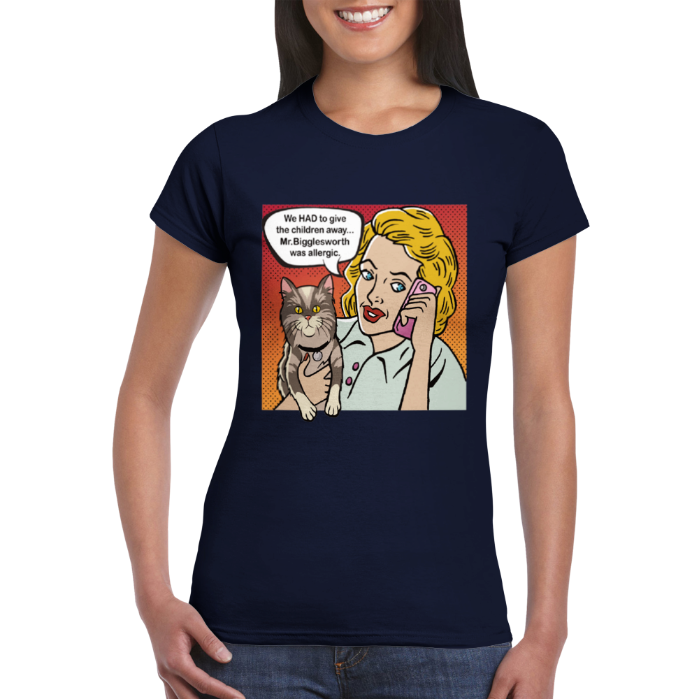 Mr Bigglesworth Pop Art Cat Lover T-Shirt | Funny Graphic Tee for Cat Owners | Perfect Gift for Pet Lovers | Wear to Parties, Work & Casual Outings