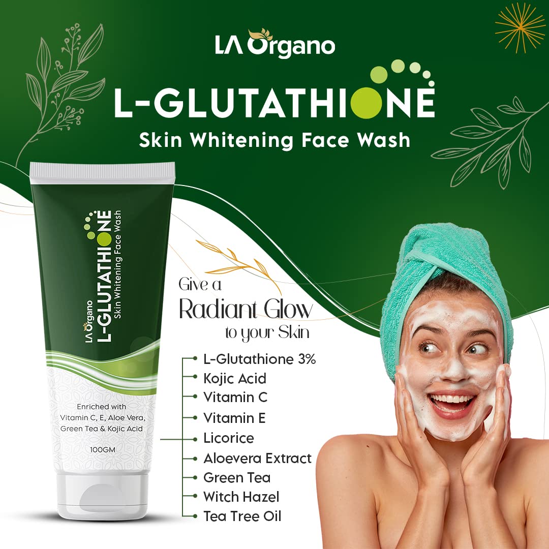 Organic Papaya Skin Whitening Cream & Glutathione Face Wash Combo Pack - Brightening & Hydrating Facial Care Set for Glowing Skin | Day & Night Use for Radiant Complexion