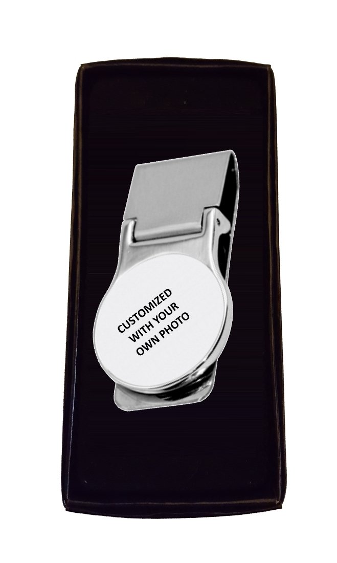 Personalized Photo Money Clip - Custom Stainless Steel Cash Clip with Gift Box - Perfect for Weddings, Gifts & Everyday Carry (Round Design)