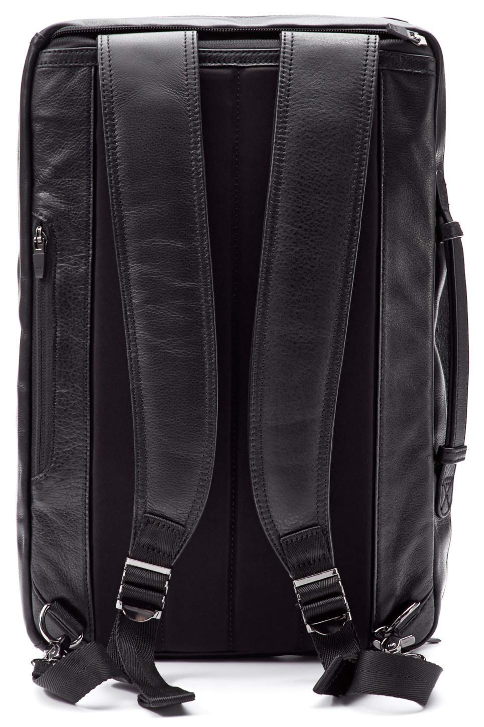 Hook and Albert Premium Leather 3-Way Convertible Carryall Bag - Black | Business Travel & Commuter Essentials Organizer | Perfect for Work, Gym & Weekend Getaways