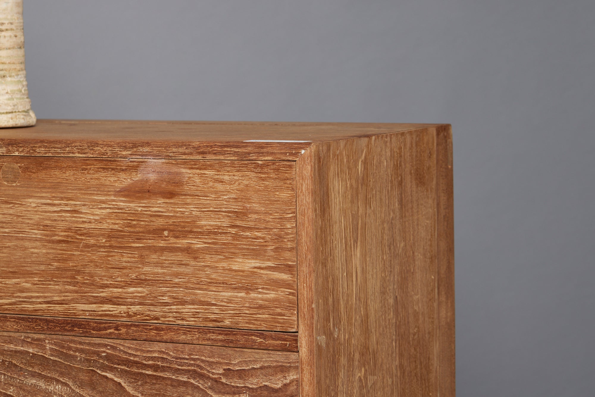 Vintage Mid Century Modern 6-Drawer Narrow Dresser - 1940s Retro Wooden Chest of Drawers for Bedroom, Living Room & Office Storage