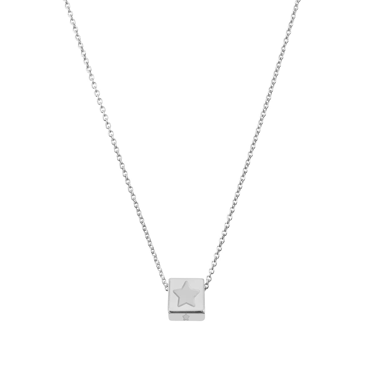 Cube Initial Necklace for Women - 18” Cable Chain Personalized Jewelry | Handmade in USA | Perfect Gift for Her, Birthday, Anniversary & Valentine's Day | Elegant Everyday Wear & Special Occasions