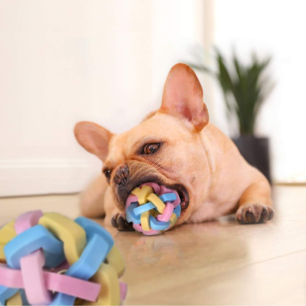 Fuerlun Interactive Pet Toys - Bell Inside Rubber Balls for Cats & Dogs | Durable Chew Toys for Small, Medium & Large Breeds | Teeth Cleaning & Teething Relief | Perfect for Indoor Play & Training Sessions